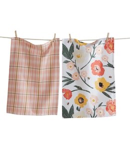 available at m. lynne designs Bee Blossom Tea Towel, Set of Two