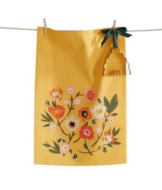 available at m. lynne designs Bee Blossom with Cookie Cutter Tea Towel