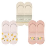 m. lynne designs lemon no show set of three socks