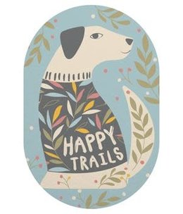 available at m. lynne designs Dog Happy Trails Sticker