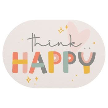 available at m. lynne designs Think Happy Sticker