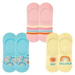 m. lynne designs rainbow no show set of three socks