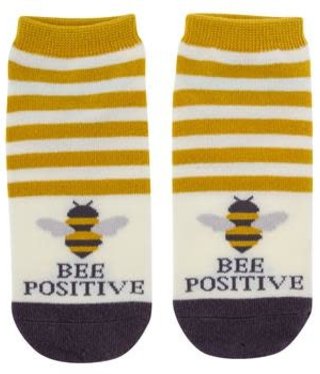 available at m. lynne designs Bee Positive Ankle Socks