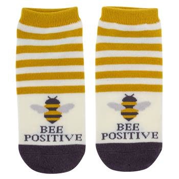 available at m. lynne designs Bee Positive Ankle Socks