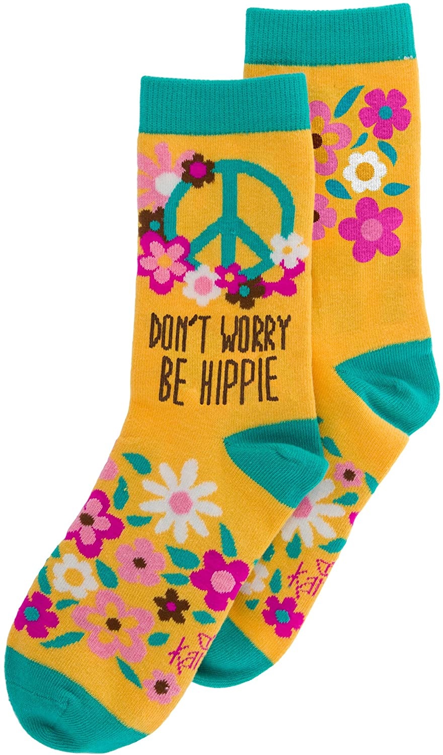 available at m. lynne designs Yellow Hippie Socks