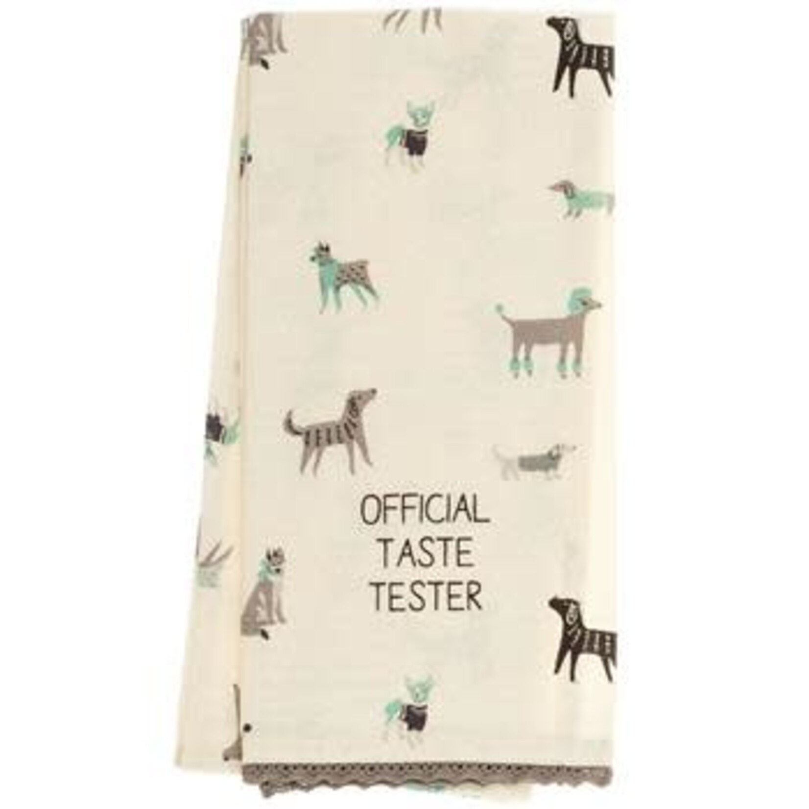 m. lynne designs dog taste tester tea towel