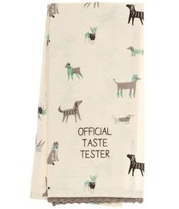 available at m. lynne designs Dog Taste Tester Tea Towel