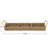 Seagrass Basket Tray with Three Sections