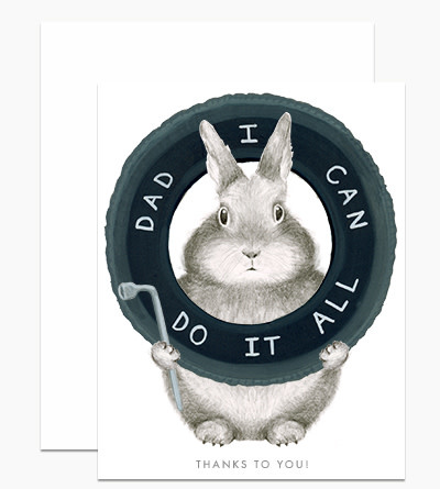 available at m. lynne designs Dad I Can Do It All Bunny Card