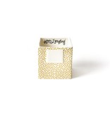 happy everything Gold Small Dot Nesting Cube, Small