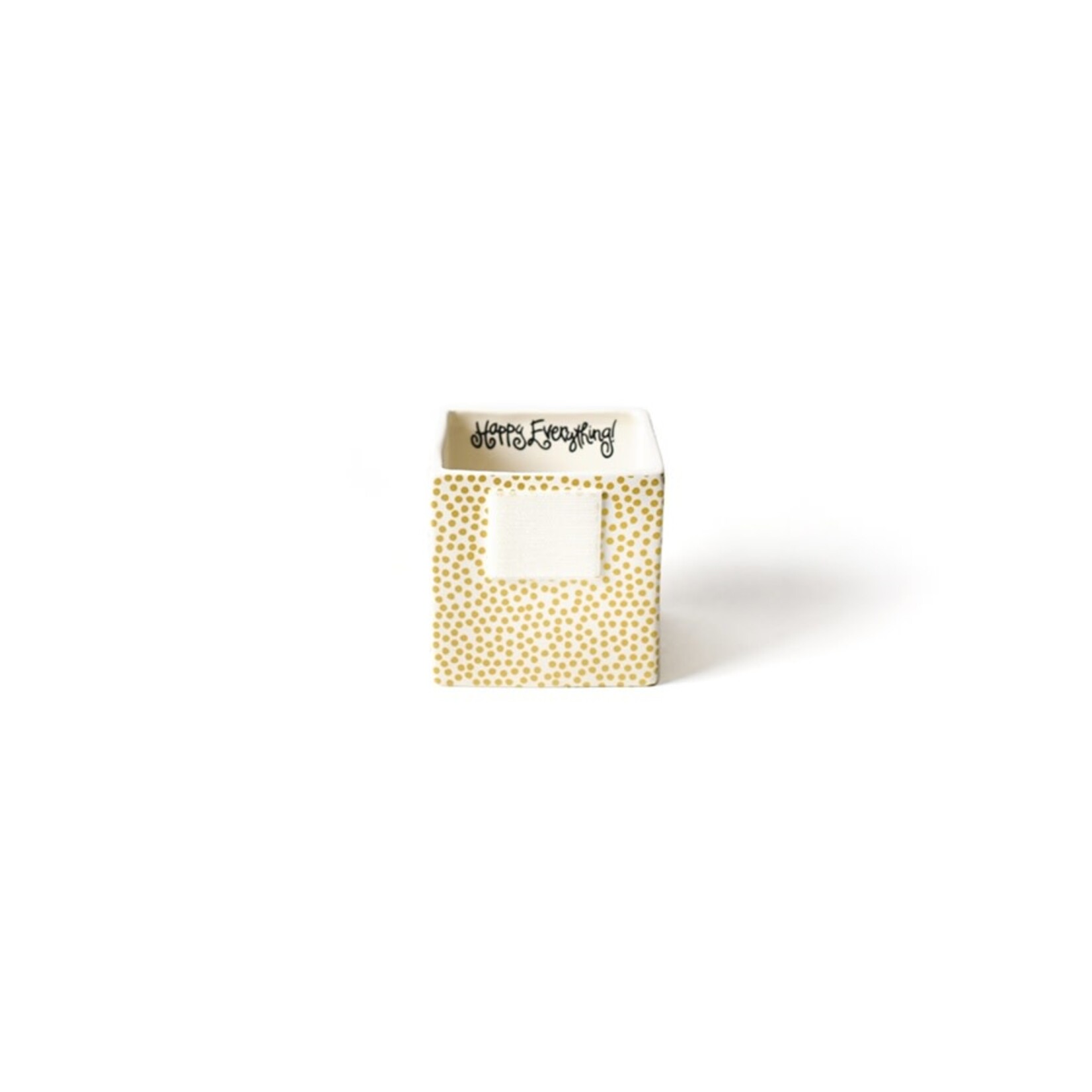 happy everything gold small dot small nesting cube