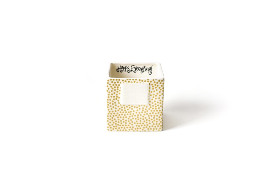 happy everything Gold Small Dot Nesting Cube, Small
