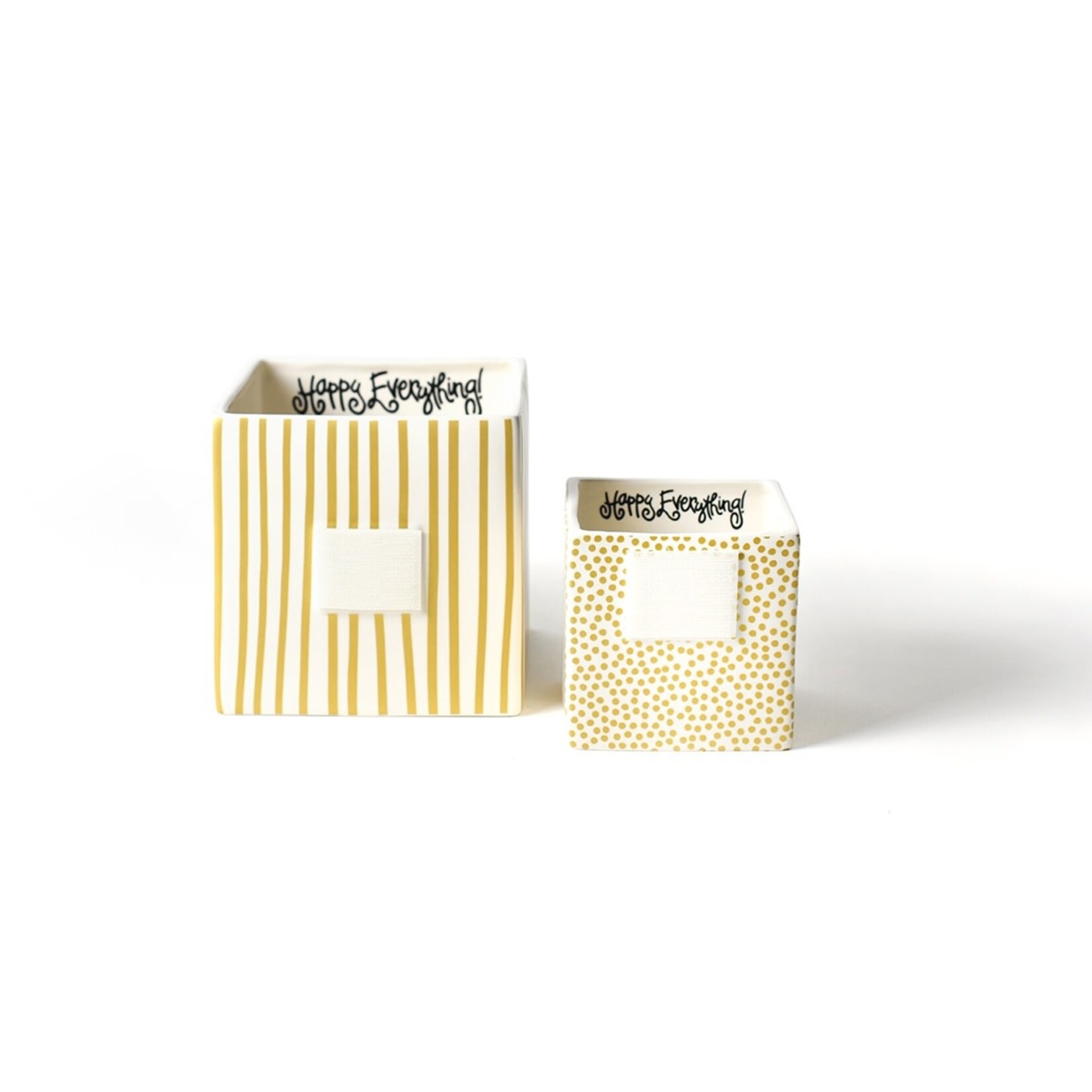 happy everything gold small dot small nesting cube
