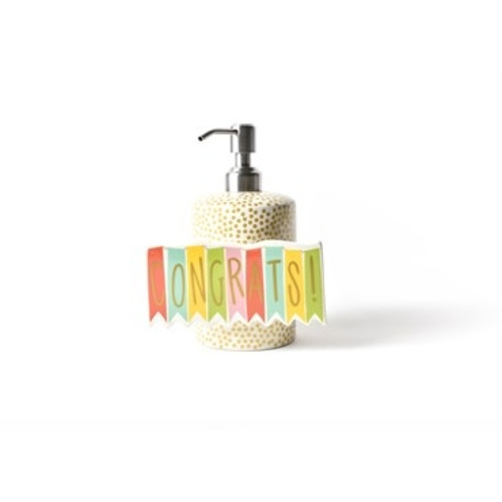 happy everything gold small dot soap pump