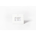 happy everything white stripe rectangle picture frame