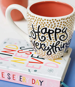 happy everything gold small dog happy everything mug