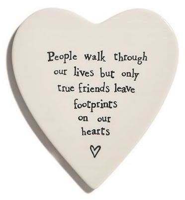 available at m. lynne designs Heart Coaster with Quote