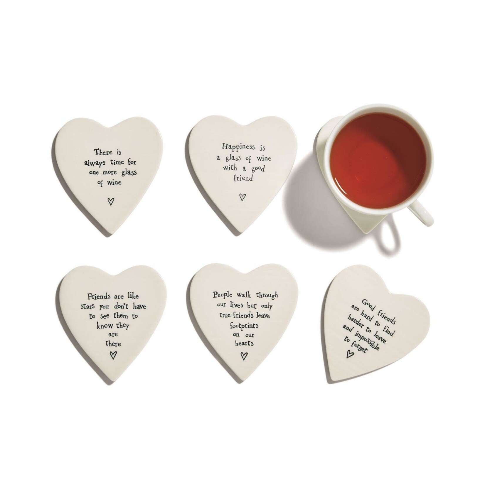 m. lynne designs heart coaster with quote