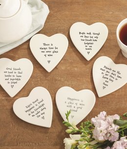 Heart Coaster with Quote