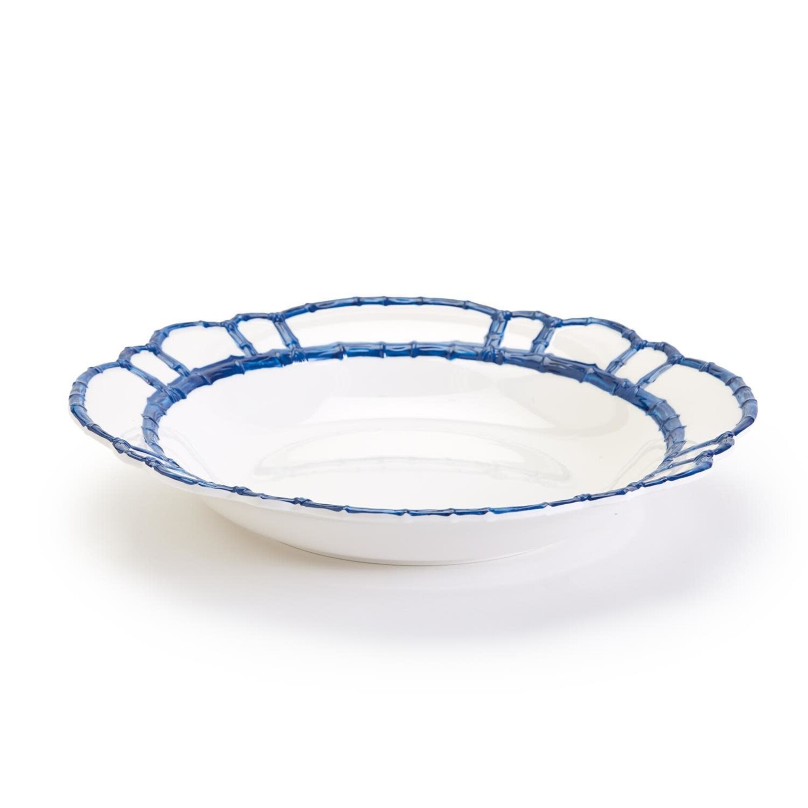 m. lynne designs blue bamboo melamine bowl