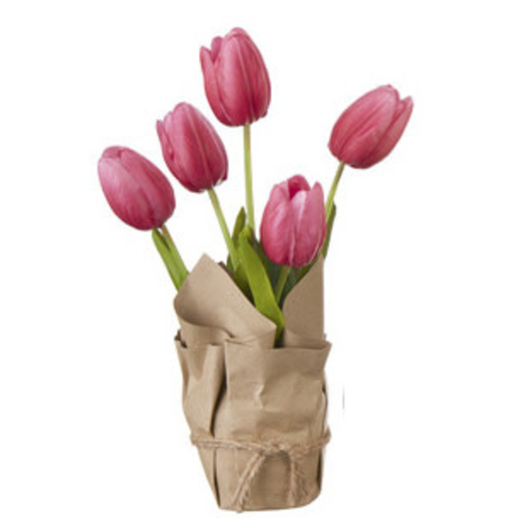 m. lynne designs pink potted real touch tulip