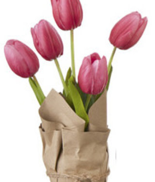 available at m. lynne designs Pink Potted Real Touch Tulip