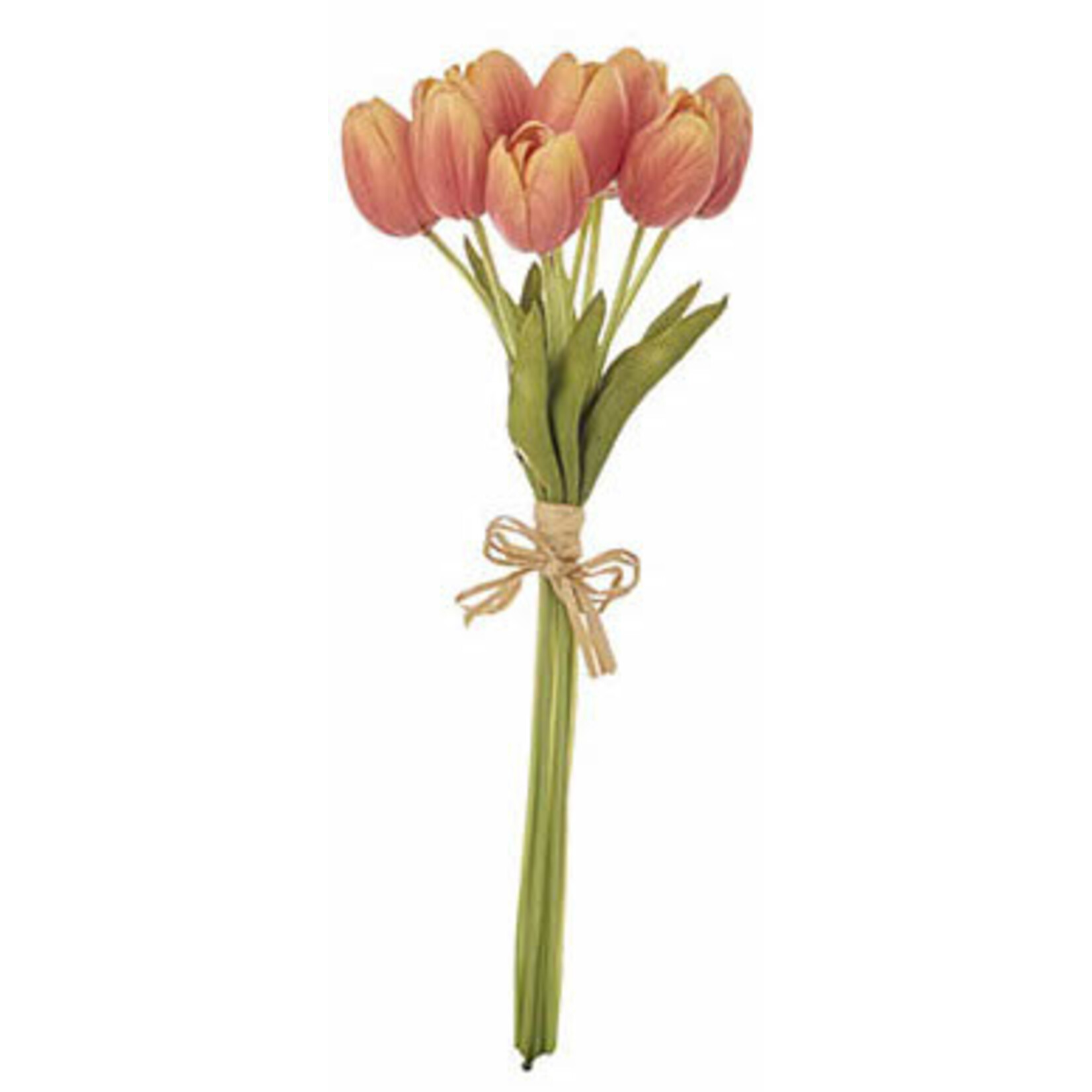 m. lynne designs bright coral real touch tulip