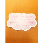m. lynne designs God opens the door sticker