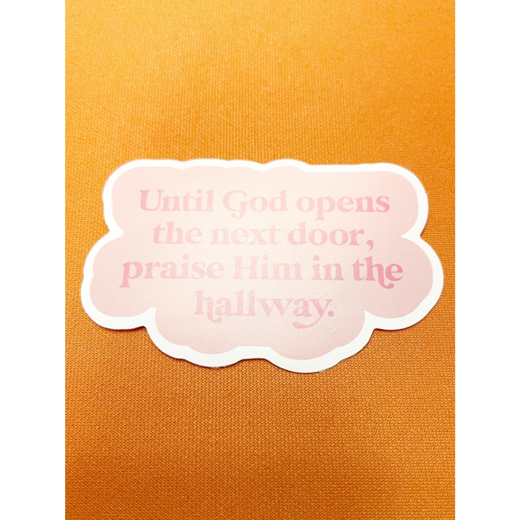 m. lynne designs God opens the door sticker