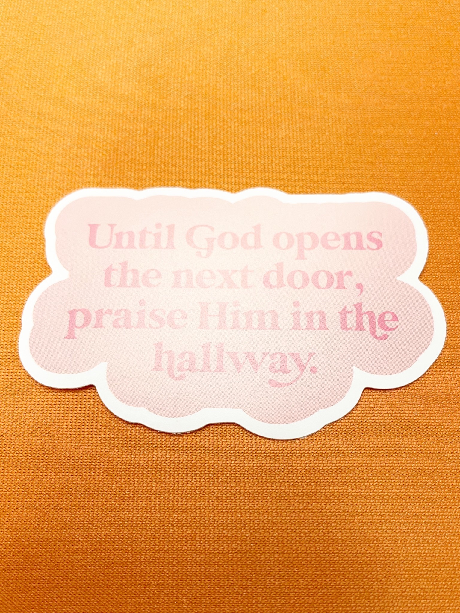 available at m. lynne designs God Opens the Door Sticker