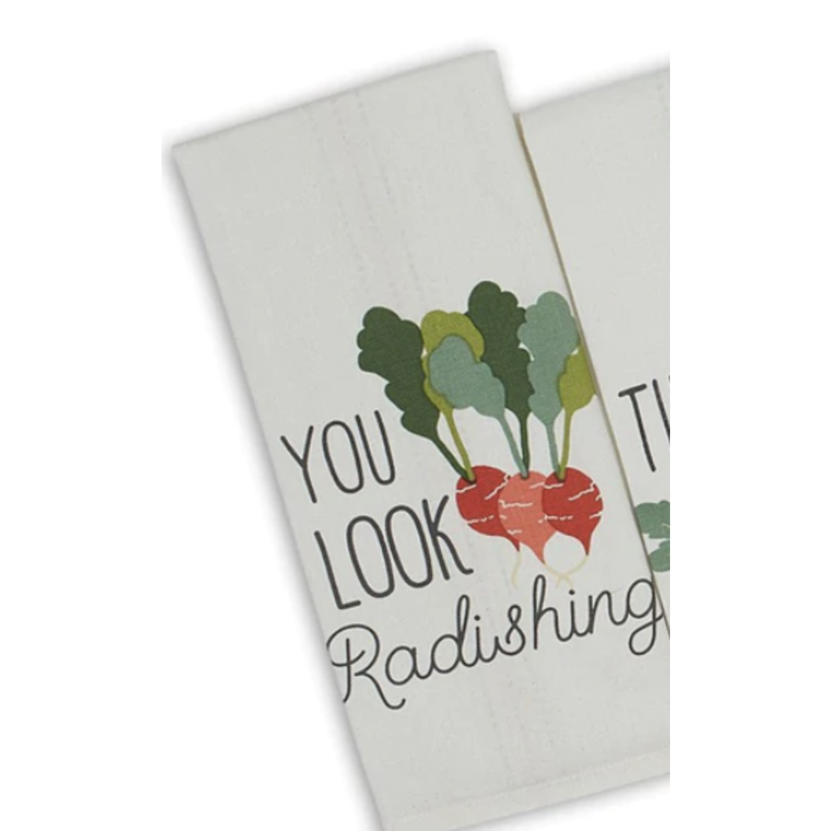 m. lynne designs veggie pun tea towel