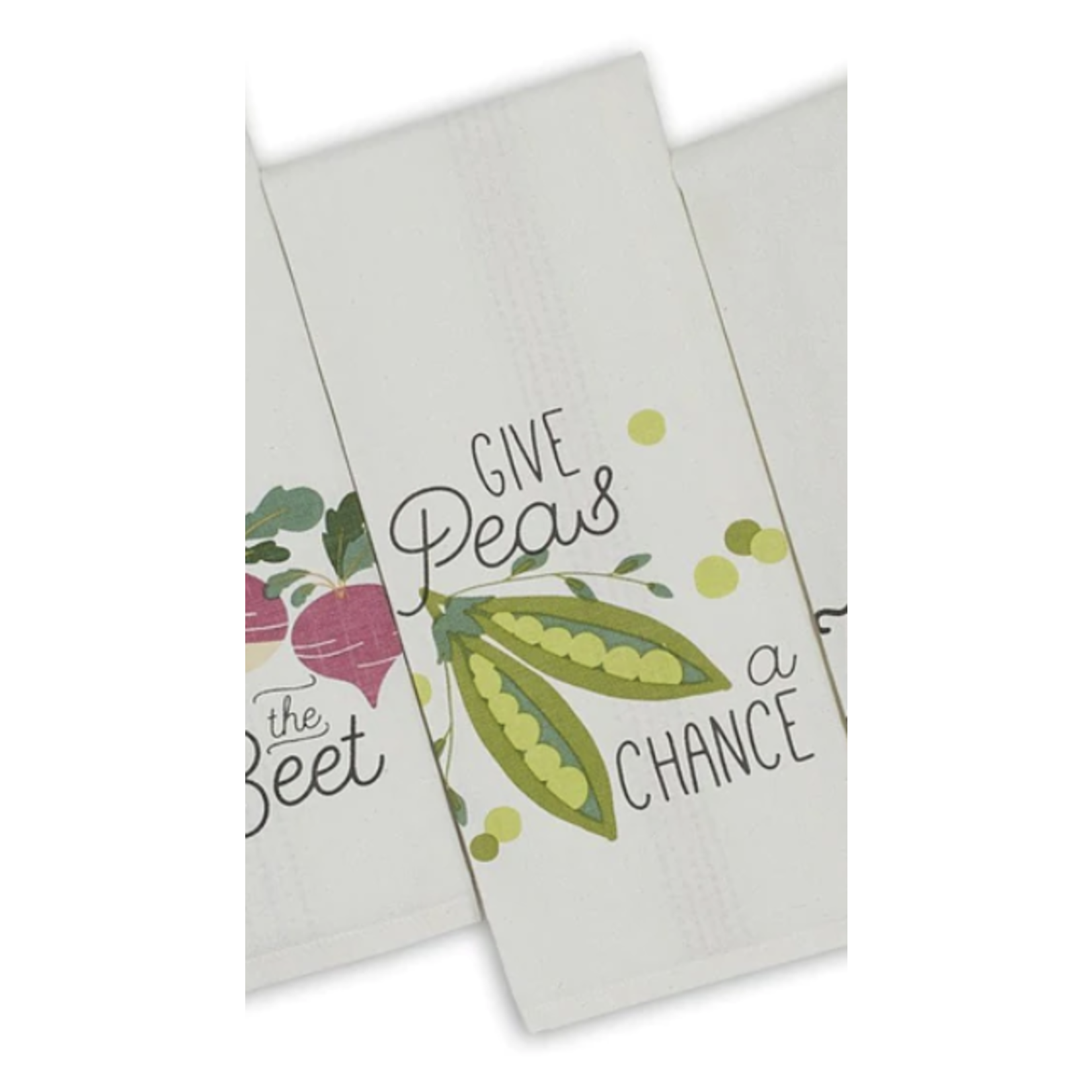 m. lynne designs veggie pun tea towel