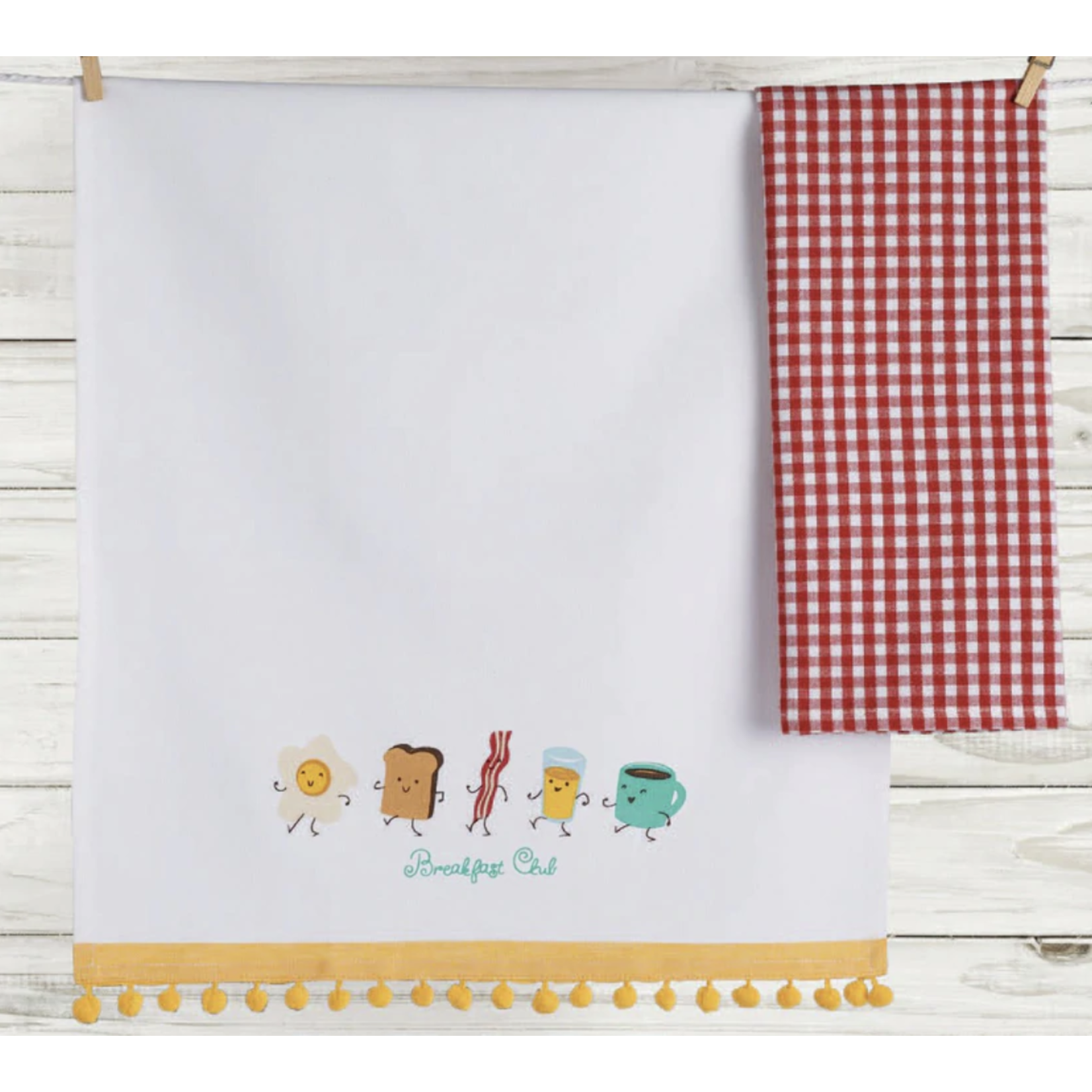m. lynne designs breakfast club tea towel set of two