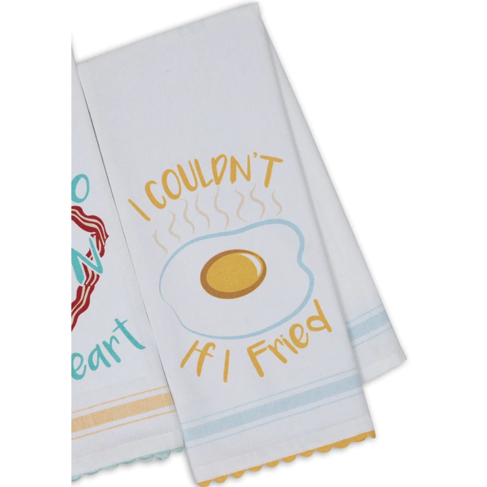 m. lynne designs bacon & fried tea towel