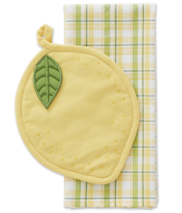 available at m. lynne designs Lemon Pot Holder Set