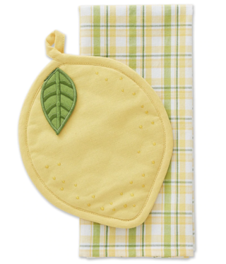 available at m. lynne designs Lemon Pot Holder Set