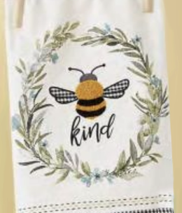 available at m. lynne designs Bumble Bee Kind Tea Towel