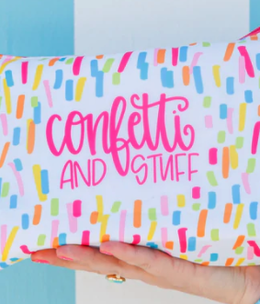 all she wrote notes Confetti & Stuff Pouch