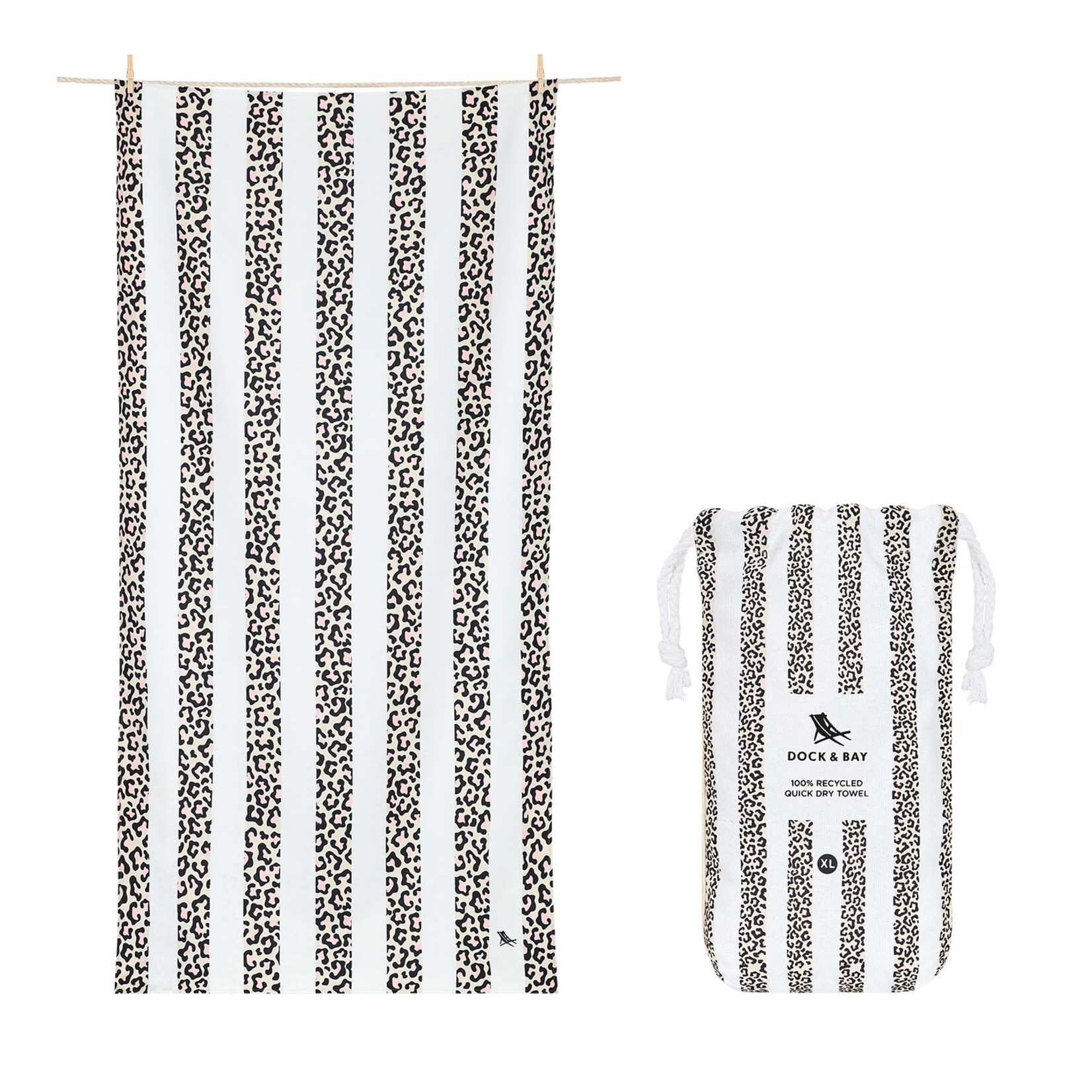 dock & bay animal kingdom dashing leopard towel