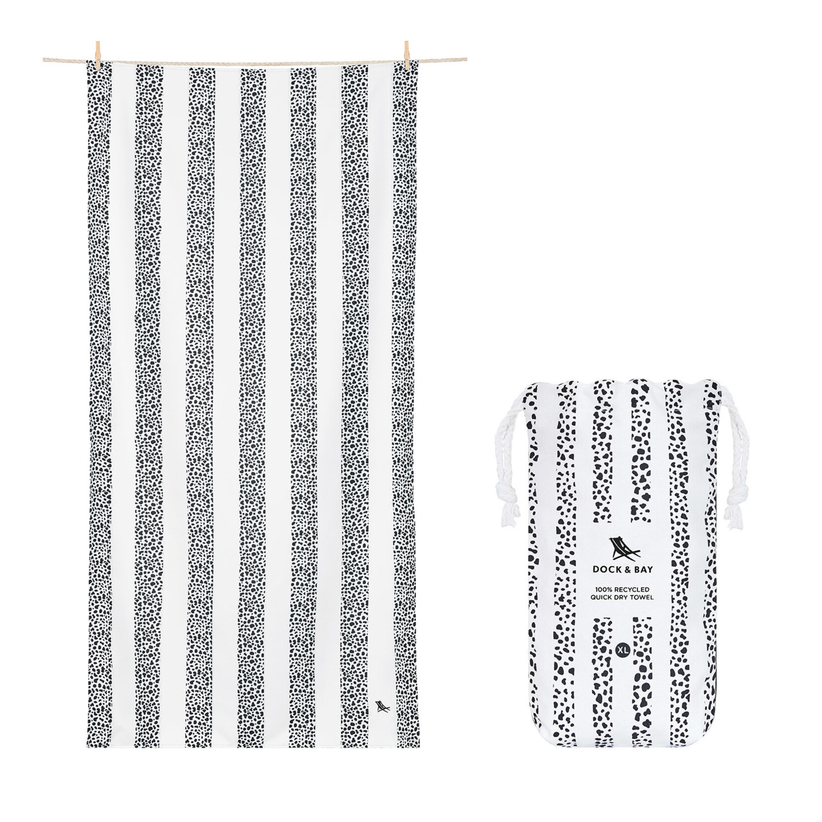 dock & bay animal kingdom charming dalmation towel