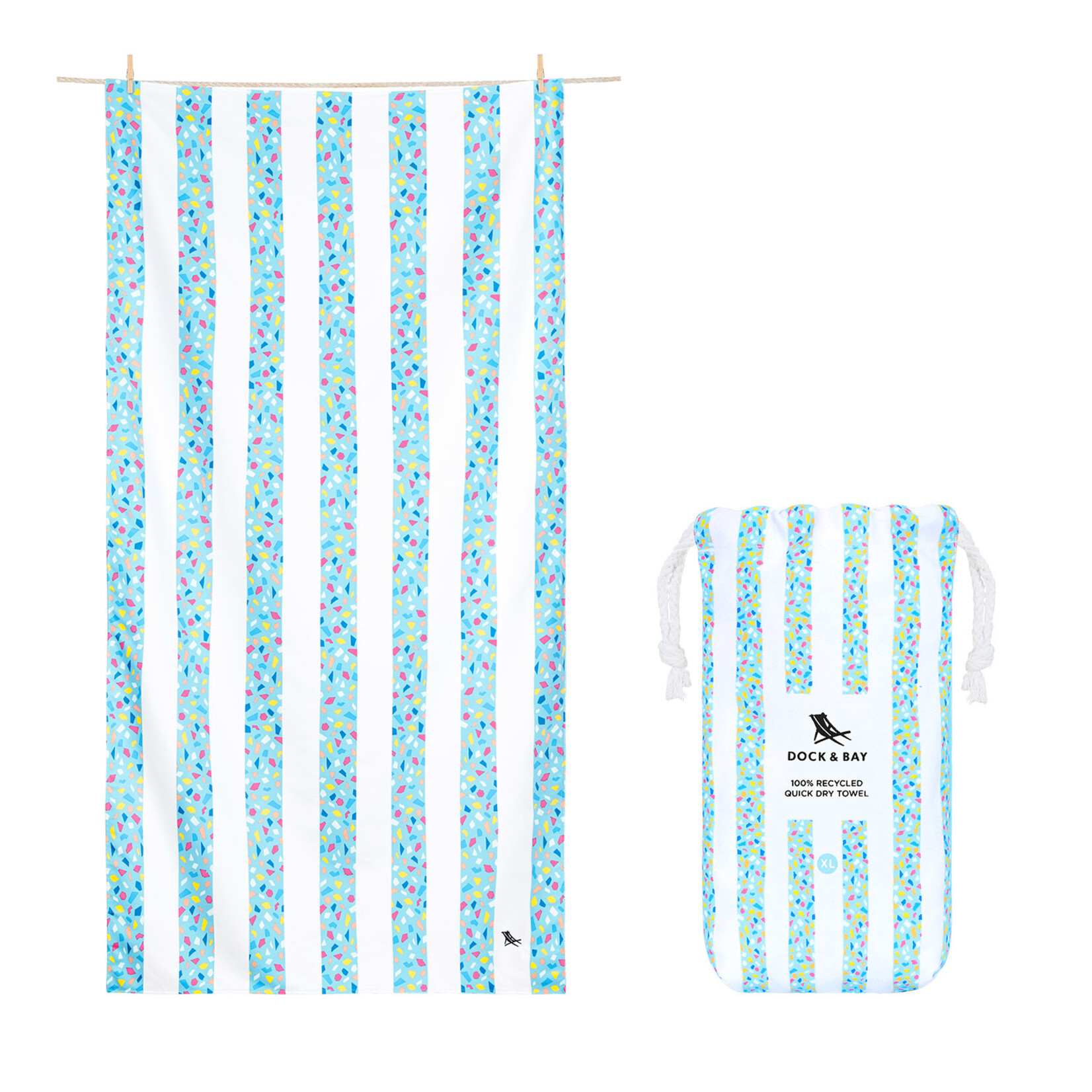 dock & bay celebrations confetti cannon towel