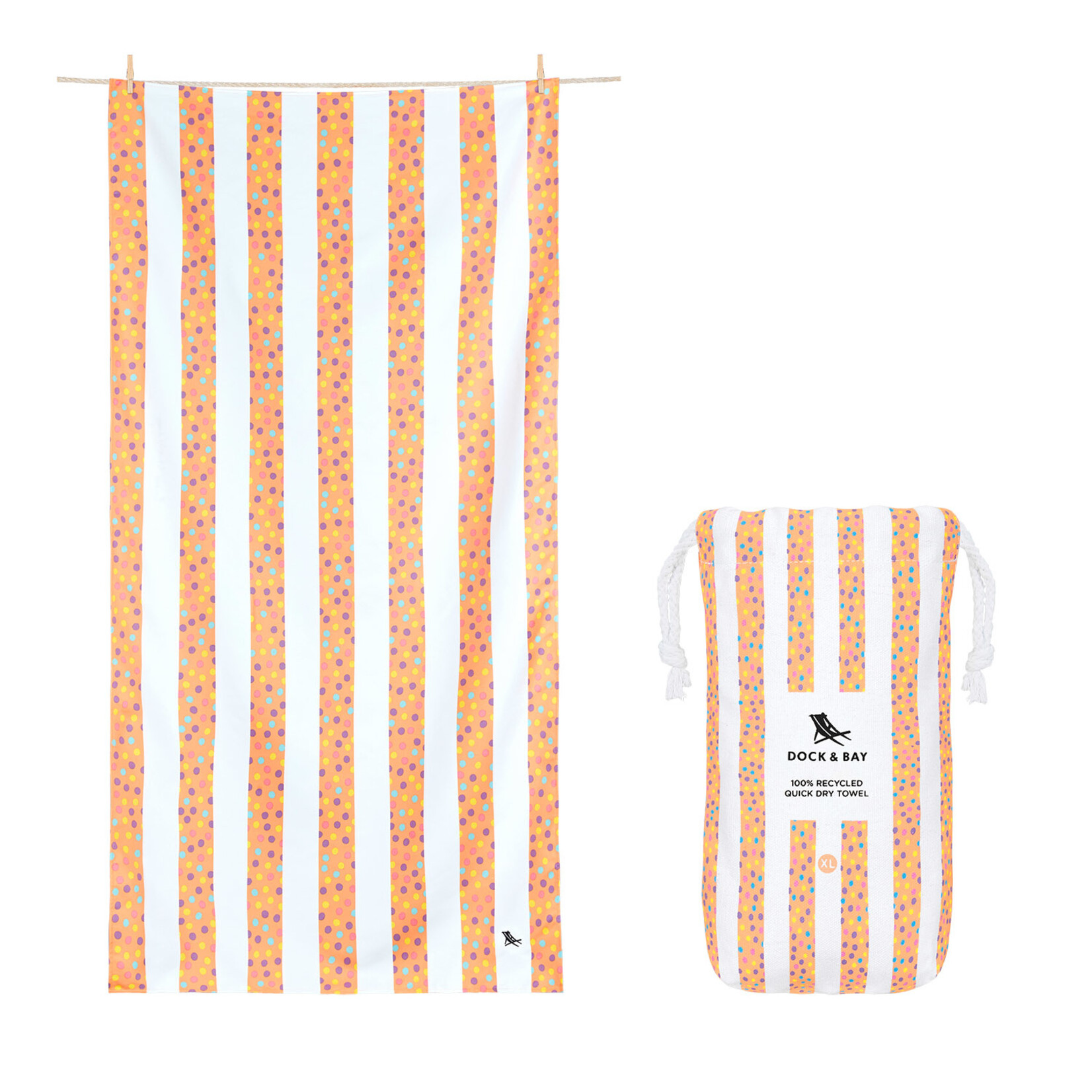 dock & bay celebrations hundred & thousands towel