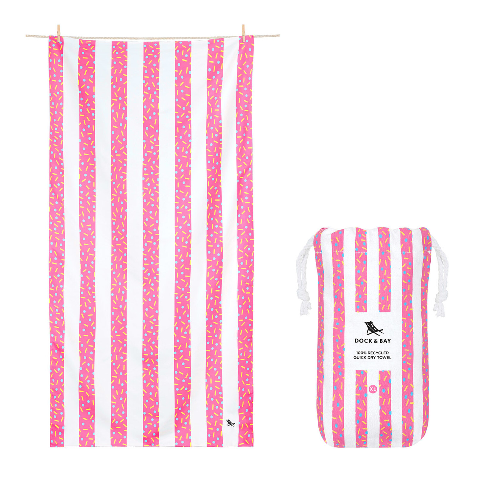 dock & bay celebrations cupcake sprinkles towel