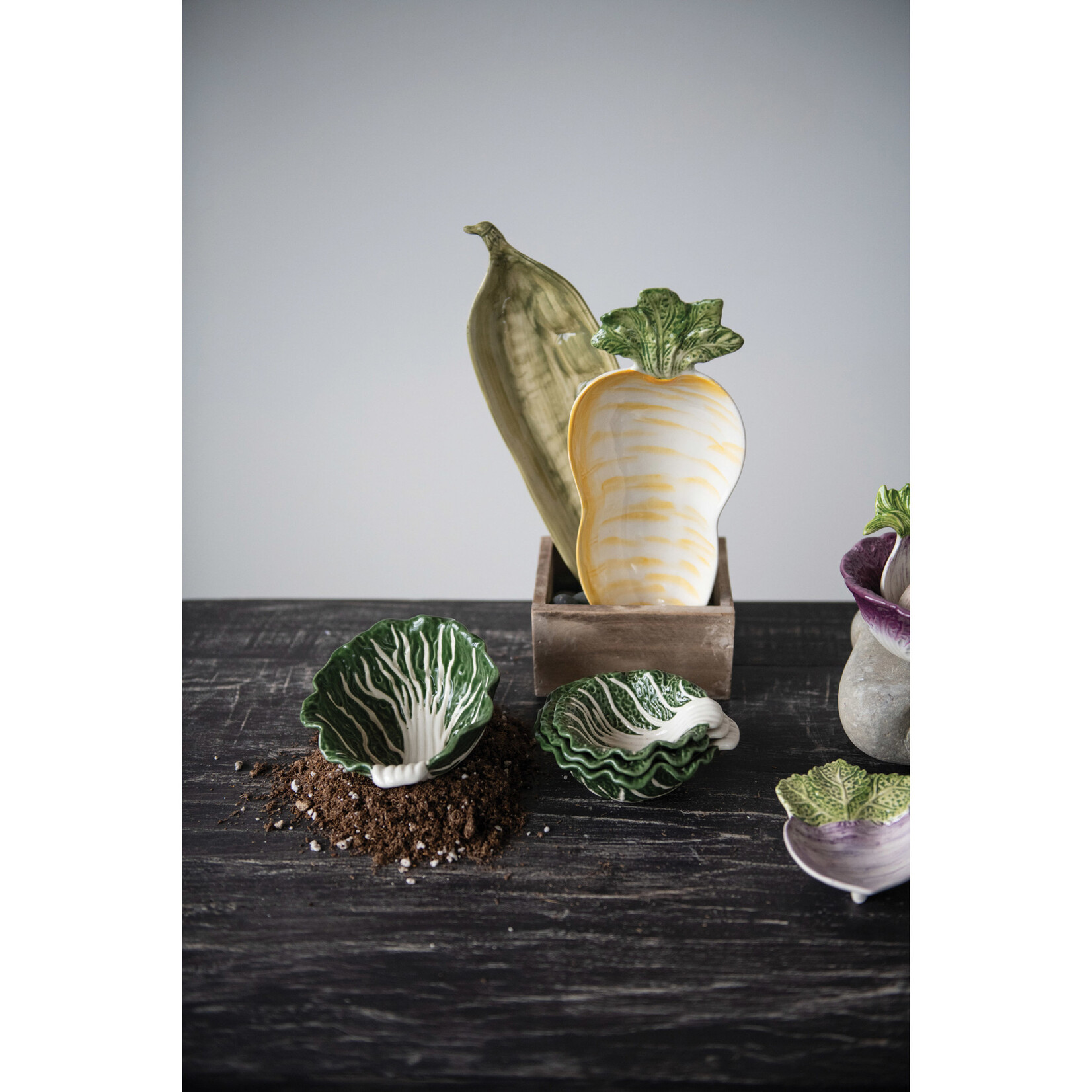 m. lynne designs set of four cabbage bowls