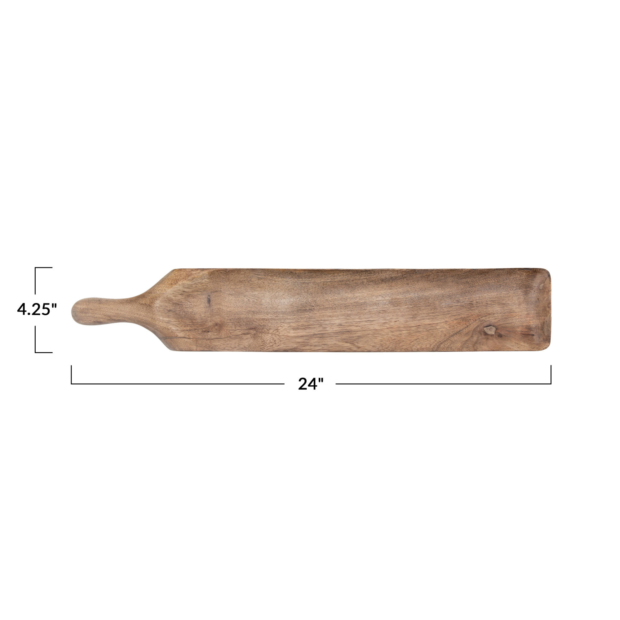 available at m. lynne designs Mango Wood Serving Board with Handle