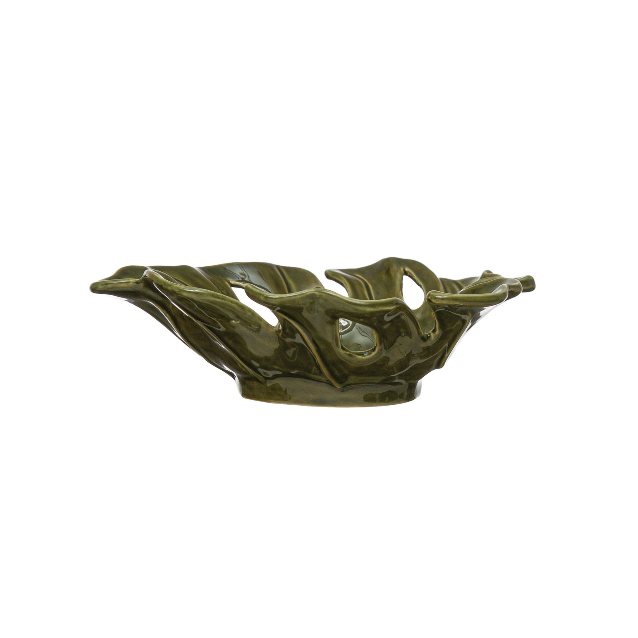 available at m. lynne designs Stoneware Leaf Bowl