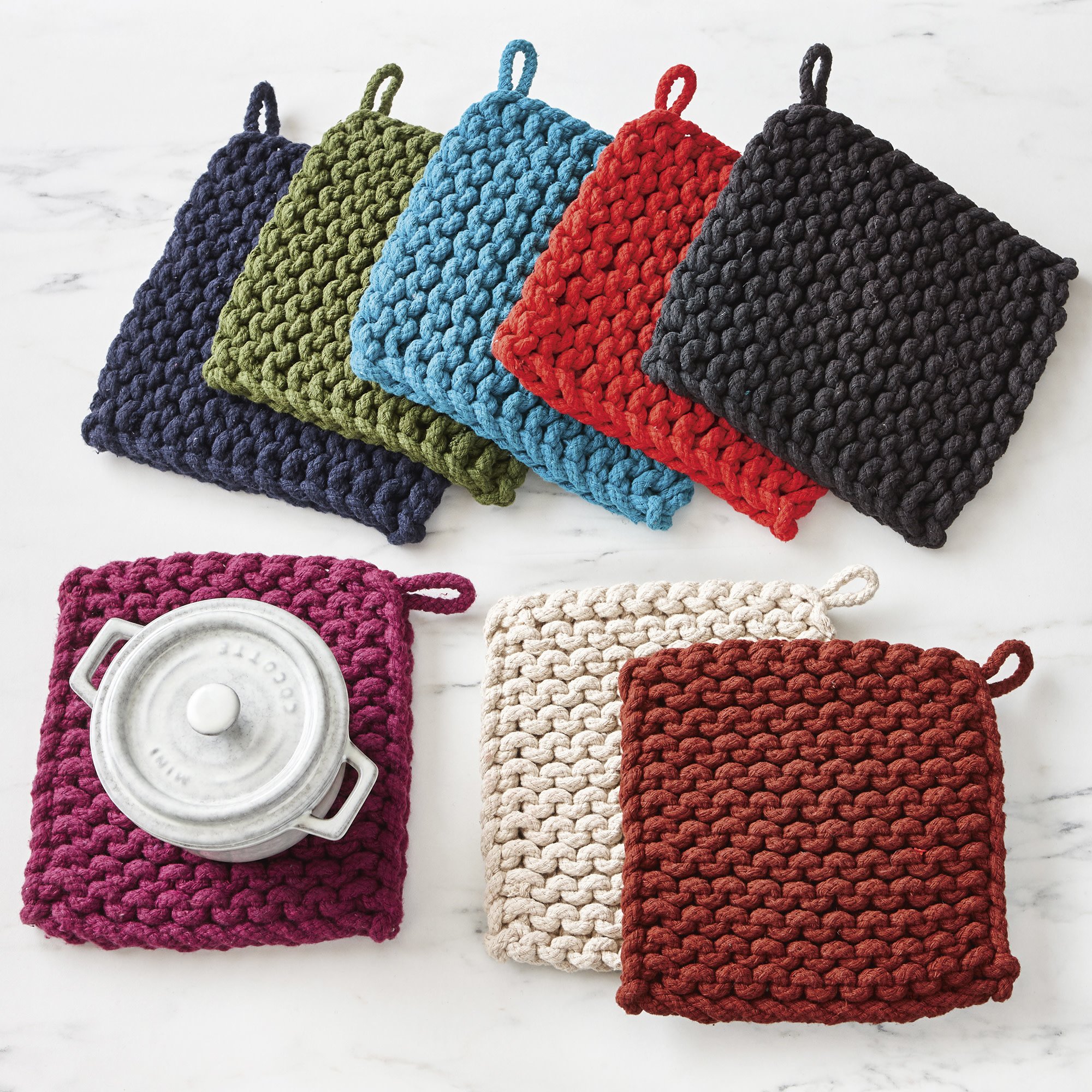 Cotton Crocheted Pot Holder - mlynnedesigns