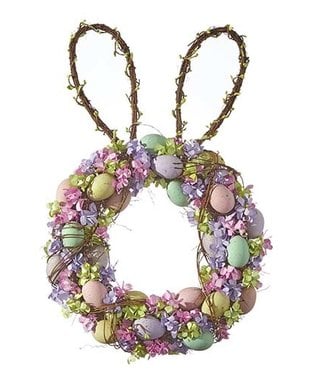 available at m. lynne designs Eggs with Bunny Ears Wreath