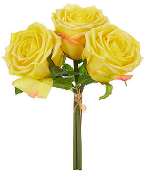 available at m. lynne designs Yellow Real Touch Rose