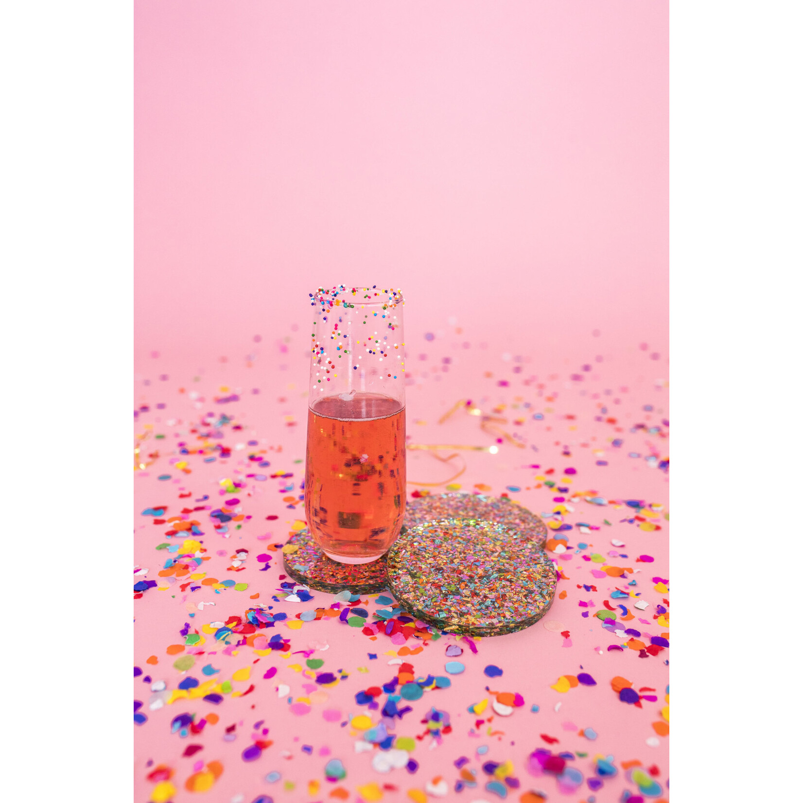 taylor elliott designs confetti acrylic coaster